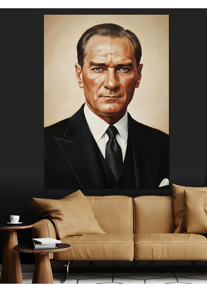 Mustafa Kemal Atatürk Portresi Dekoratif Kanvas - Mdf Ahşap Tablo indirimleri