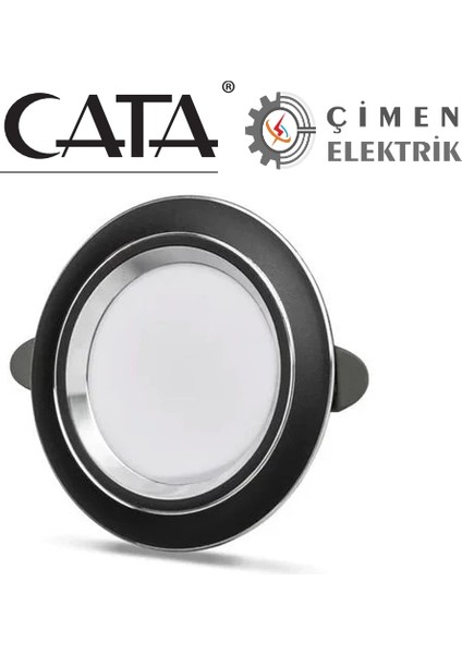 Cata Ct 5258 Siyah Kasa Zepra LED Spot 6W 3 Renkli