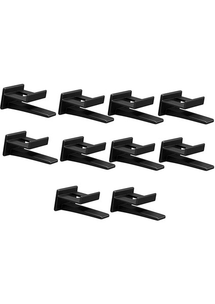 10 Adet Kendi Kendine Yapışkan Beyzbol Şapkası Kancalar Duvar Monte Şapkalar Organizatör Tutucuları Kapı Duvarı Dolap Depolama Askısı Siyah (Yurt Dışından)