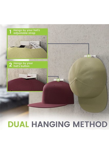 10 Adet Kendi Kendine Yapışkan Beyzbol Şapkası Kancalar Duvar Monte Şapkalar Organizatör Tutucuları Kapı Duvarı Dolap Depolama Askısı Siyah (Yurt Dışından) indirimleri