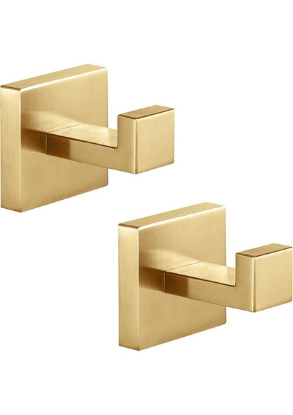 Havlu Kancaları Bornoz Kanca Kapak Kancası Paslanmaz Çelik Ağır Hizmet Banyolar Kare Kanca Duvarı Banyo Için Monte Edilmiş 2 Paket (Yurt Dışından)