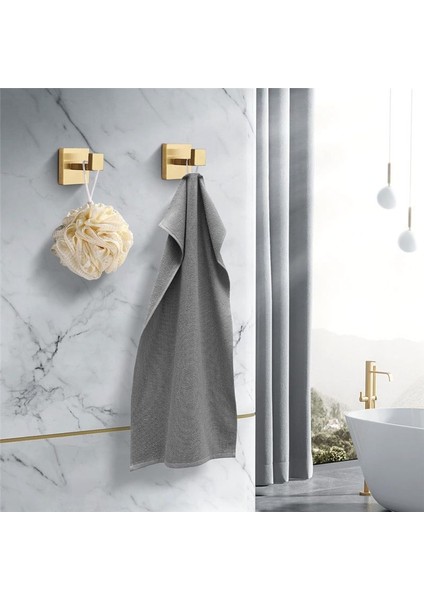 Havlu Kancaları Bornoz Kanca Kapak Kancası Paslanmaz Çelik Ağır Hizmet Banyolar Kare Kanca Duvarı Banyo Için Monte Edilmiş 2 Paket (Yurt Dışından) modelleri