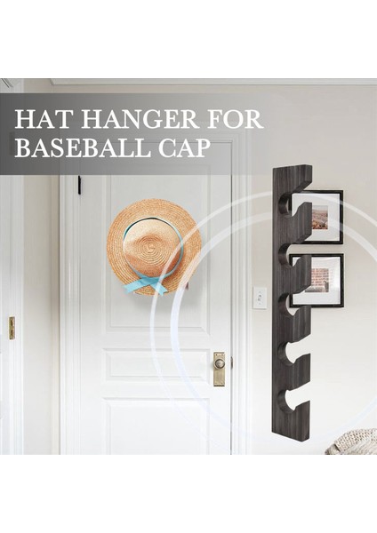 Beyzbol Şapkası Için Ahşap Şapka Askısı Ev Dekoru Alan Tasarrufu Alan Tasarruflu Ahşap Organizatör Ekran Raf Siyah (Yurt Dışından) fırsatları
