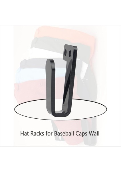 3 Çift Şapka Rafı Şapka Kancaları Duvar Şapkası Tutucu Şapka Ekran Güçlü Şapka Askısı Braketi Siyah (Yurt Dışından) modelleri