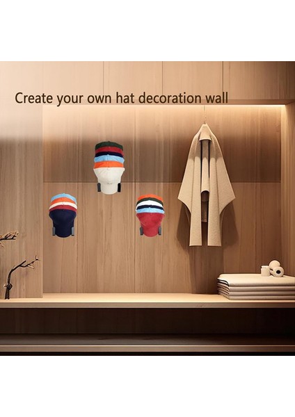 3 Çift Şapka Rafı Şapka Kancaları Duvar Şapkası Tutucu Şapka Ekran Güçlü Şapka Askısı Braketi Siyah (Yurt Dışından) indirimleri