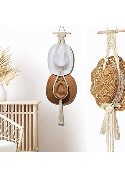 Şapka Askıları Boho Şapka Raf Şapka Askısı Kapının Arkası Şapka Organizatör Asılı Şapka Dekorasyonu 3 Katman (Yurt Dışından) fiyatları