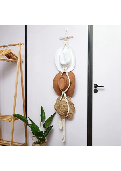 Şapka Askıları Boho Şapka Raf Şapka Askısı Kapının Arkası Şapka Organizatör Asılı Şapka Dekorasyonu 3 Katman (Yurt Dışından) indirimleri