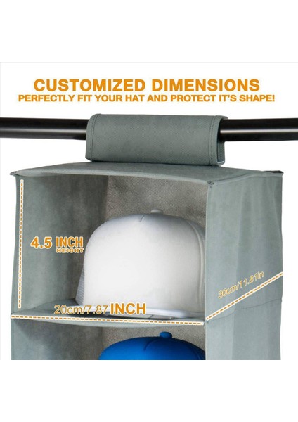 Şapka Rafı 10 Raf Asma Dolap Şapka Organizatörü Şapka Depolama Için - Kapaklarınızı Koruyun ve Onları Durumda Tutun 5 Paket (Yurt Dışından) modelleri