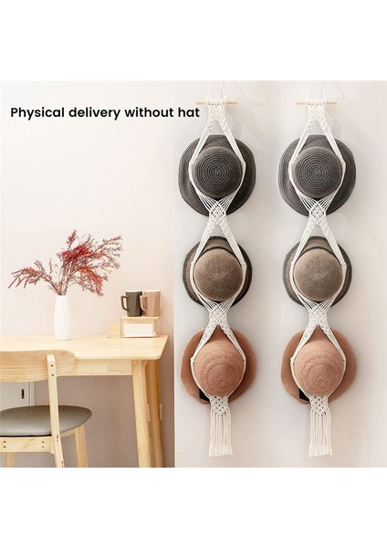 Askı Duvar Ekranı Için Makrame Şapka Rafı Organizatör Için Bohe Mia Şapka Tutucu Dekoratif Geniş Brim Kapağı - 2 Paketi (Yurt Dışından) fiyatları