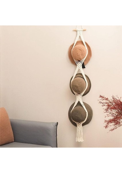 Askı Duvar Ekranı Için Makrame Şapka Rafı Organizatör Için Bohe Mia Şapka Tutucu Dekoratif Geniş Brim Kapağı - 2 Paketi (Yurt Dışından) fırsatları