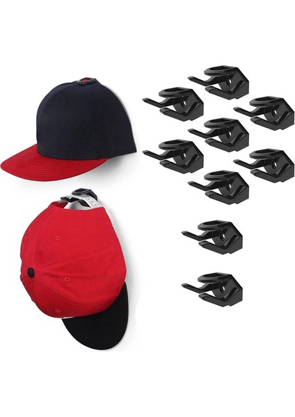 Beyzbol Şapkası Için Duvar Şapkası Rafı Için 8 Adet Şapka Kancaları Duvar Siyahı Için Şapka Şapka Askıları (Yurt Dışından) fiyatları