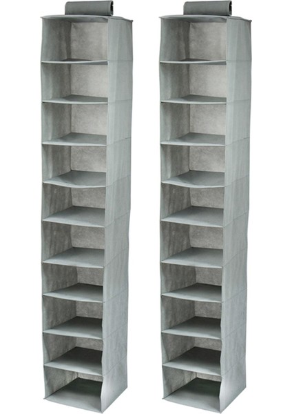 2x Şapka Rafı 10 Raf Asma Dolap Şapkası Organizatörü Şapka Depolama - Kapaklarınızı Koruyun ve Onları Durumda Tutun (Yurt Dışından)