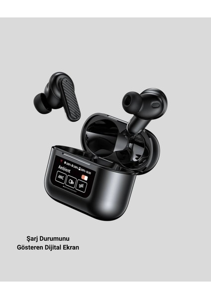 Bluetooth 5.3 Anc Kablosuz Kulaklık – Dokunmatik Kontrol, Dijital Ekran ve Uzun Pil Ömrü fiyatları