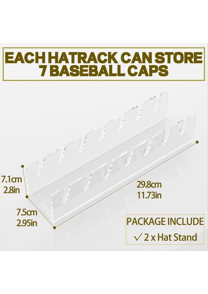 Beyzbol Şapkaları Için Şapka 2 Adet 14BASEBALL Kapakları Için Akrilik Şapka Organizatörü Yok Beyzbol Için Şapka Rafları Şeffaf (Yurt Dışından) fırsatları