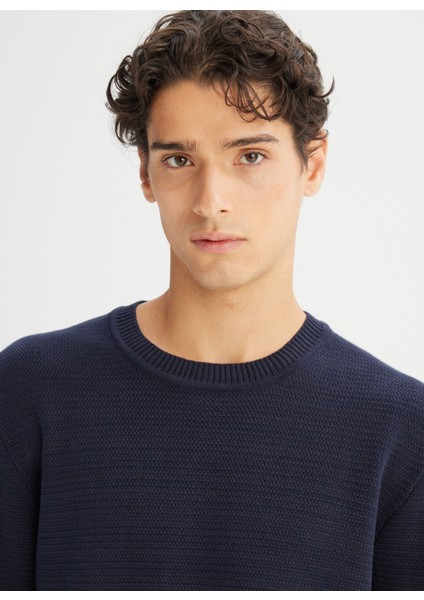 Bisiklet Yaka Regular Fit Lacivert Erkek Kazak L2520373410 Lacivert Kazak fırsatları