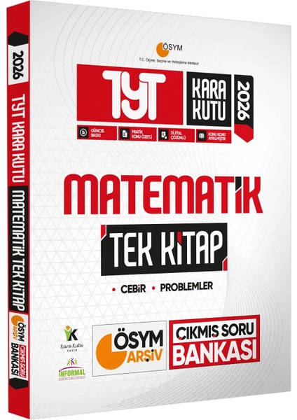 2026 YKS TYT ÖSYM Kara Kutu Matematik TEK KİTAP ve Geometri ÖSYM Çıkmış Soru Bankası 2lİ SET Özetli modelleri