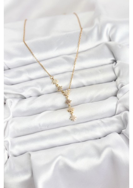 Bfs 316L Çelik Zincir Gold Renk Kutup Yıldızı Model Kadın Kolye fiyatları