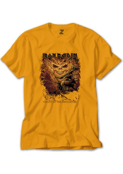 Iron Maiden Ghost Of The Navigator Sarı Tişört Liyada