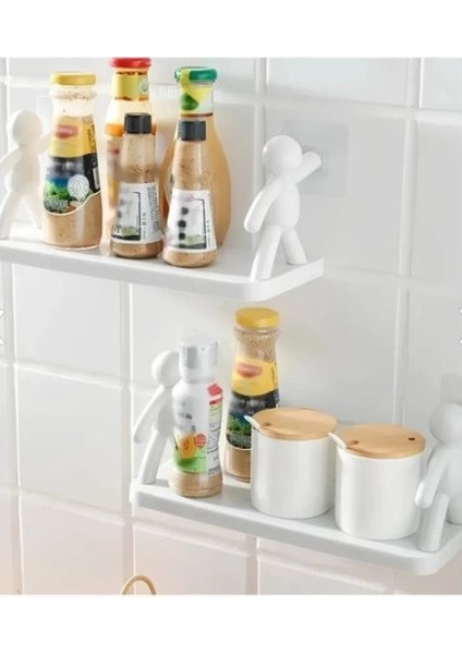 Insan Figürlü Yapışkanlı Çok Amaçlı Duvar Rafı fiyatları