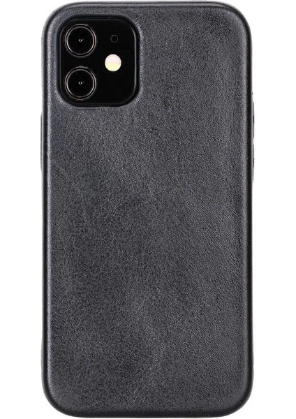 Apple iPhone 12 Mini Uyumlu Deri Arka Kapak Rock Rst1 Siyah indirimleri