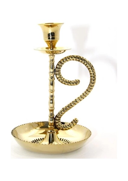 Tekli Pirinç Şamdan Model 1