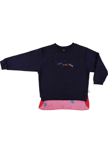 Pelerin Detaylı Sweatshirt - Gece Mavisi indirimleri