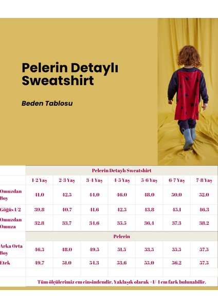 Pelerin Detaylı Sweatshirt - Gece Mavisi