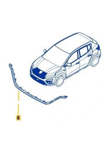 Taliant Ön Panjur Alt Bandı Siyah 2021- Oem No (623859762R)