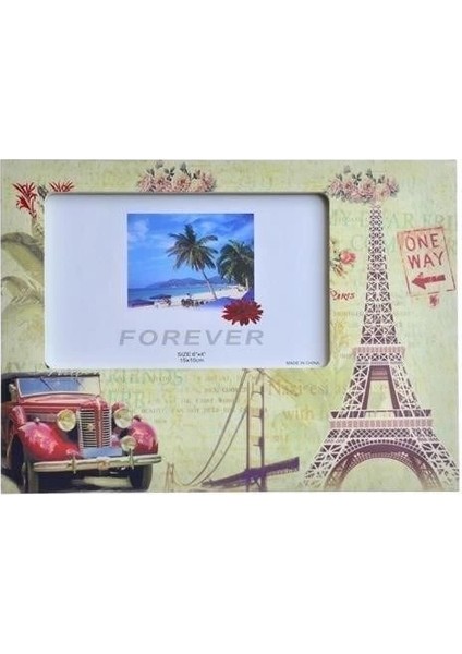 Decotown Eyfel Kulesi Şekilli Ahşap Fotoğraf Resim Koyma Çerçevesi fiyatları