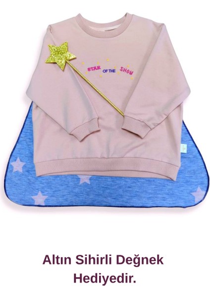 Pelerin Detaylı Sweatshirt - Somon fırsatları