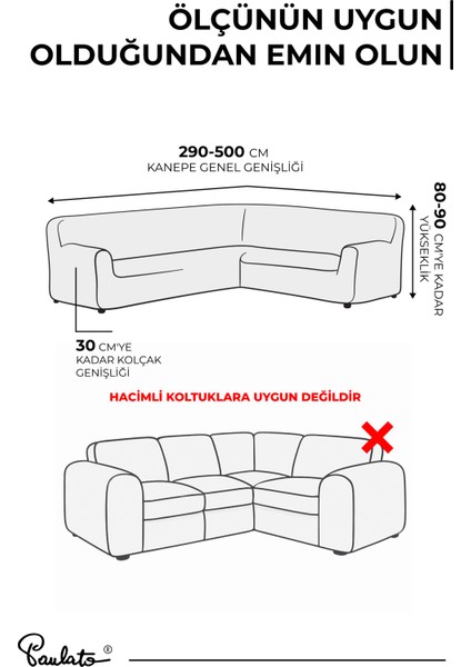 Lastikli Esnek ve Yıkanabilir Piliseli Vanilya Köşe Koltuk Kılıfı fiyatları
