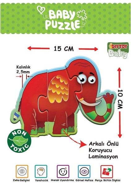 1727 Dıytoy, Baby Puzzle- Orman Hayvanları fiyatları