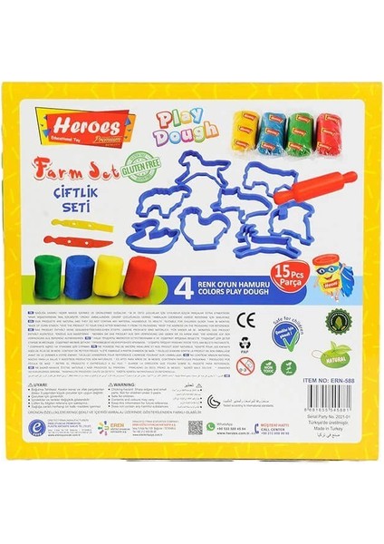 ERN-588 Heroes Orta Kutulu Çiftlik Oyun Hamuru Seti modelleri