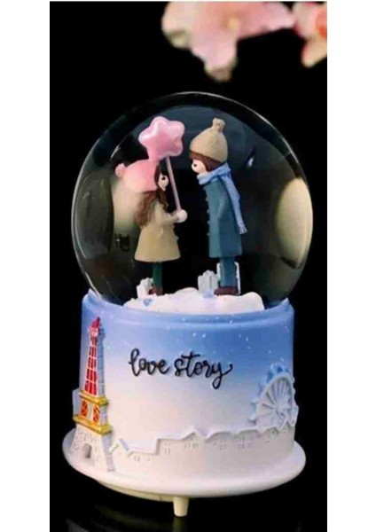 Orta Boy Kar Küre Hediyelik Müzikli Işıklı fiyatları