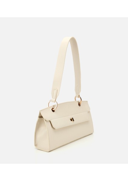 03CAH316340A400 KADIN Deri Ekru Kilit Detaylı Omuz Çantası fırsatları