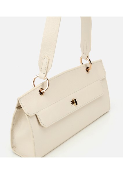 03CAH316340A400 KADIN Deri Ekru Kilit Detaylı Omuz Çantası indirimleri
