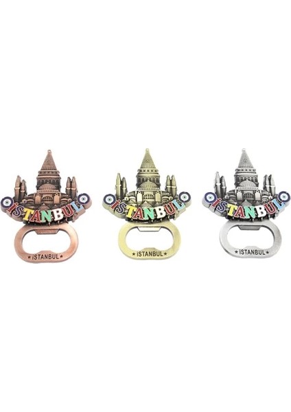 Istanbul Temalı Metal Magnet ve Açacak