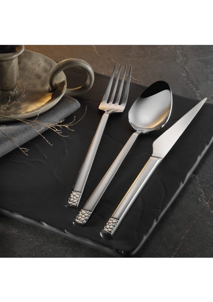 Mozaik Sade 72 Parça 12 Kişilik Çatal Kaşık Bıçak Seti 304 Kalite 18/10