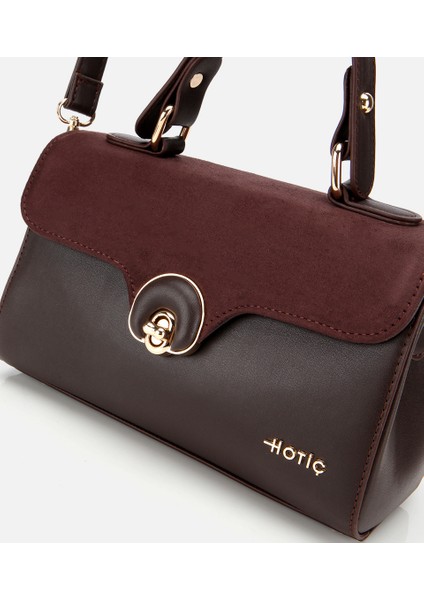 03CAH317140A480 KADIN Kahverengi Kilit Detaylı Omuz Çantası