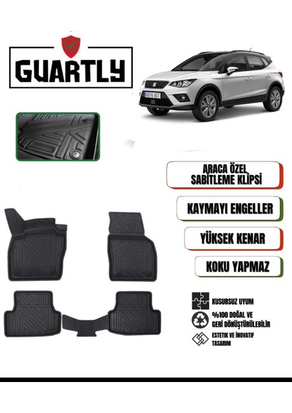 Seat Arona 2017 ve Sonrası Uyumlu Araca Özel Premium 4d Havuzlu Paspas Takımı