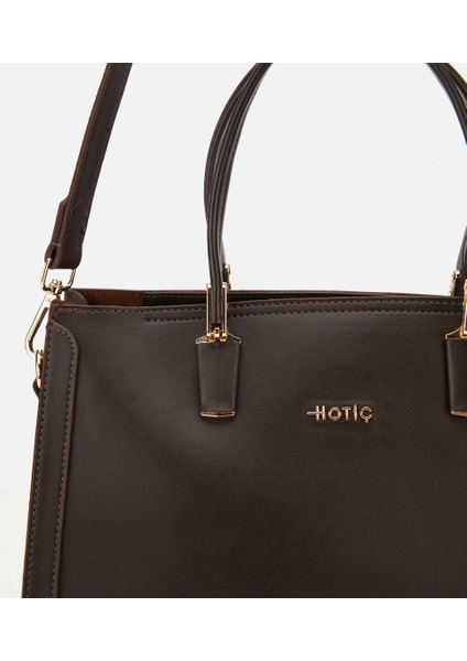 03CAH316300A480 KADIN Kahverengi Fermuarlı Omuz Çantası modelleri