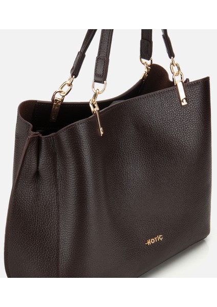 03CAH316700A480 KADIN Deri Kahverengi Fermuarlı Omuz Çantası indirimleri