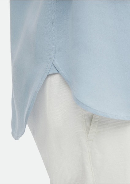 Mavi Düz Regular Fit Dokuma Klasik Gömlek indirimleri