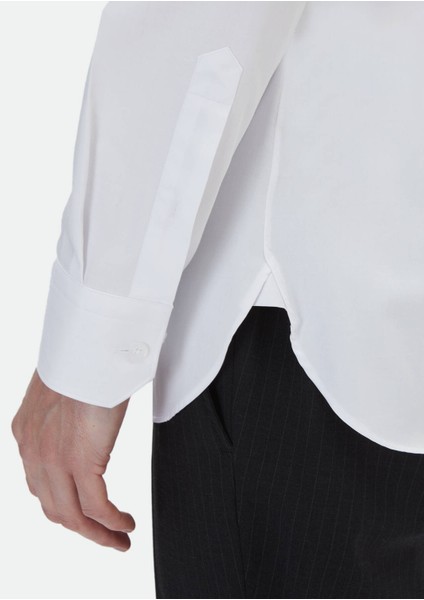 Beyaz Düz Super Slm Fit Dokuma Klasik %100 Pamuk Gömlek indirimleri
