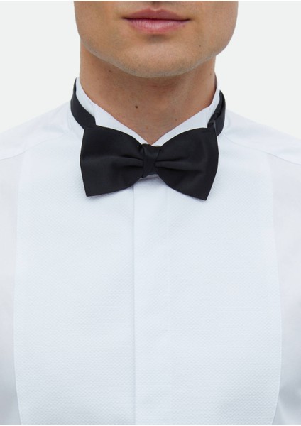 Beyaz Düz Regular Fit Duble Manşet Ata Yaka Smokin Gömlek fırsatları