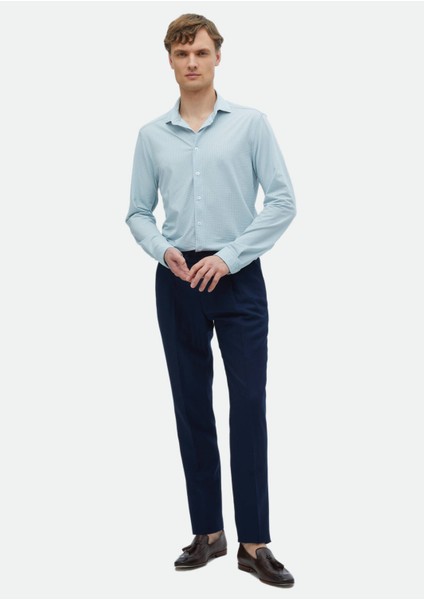 Açık Gri Çizgili Casual Fit Casual Gömlek fiyatları