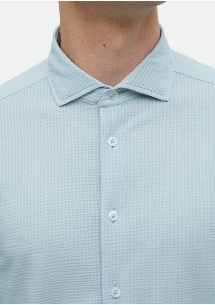 Açık Gri Çizgili Casual Fit Casual Gömlek indirimleri