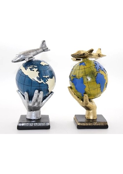 Polyester Uçaklı Dünya Küre