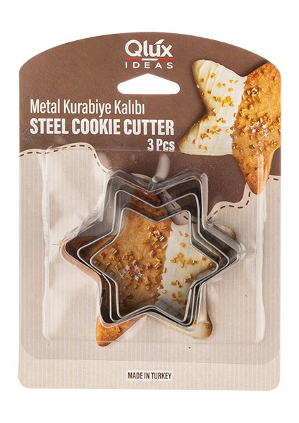 Yıldız Kurabiye Kalıbı 3 Boy Paslanmaz Çelik Bisküvi Kurabiye Kalıbı L-00811 Bpa Içermez fiyatları