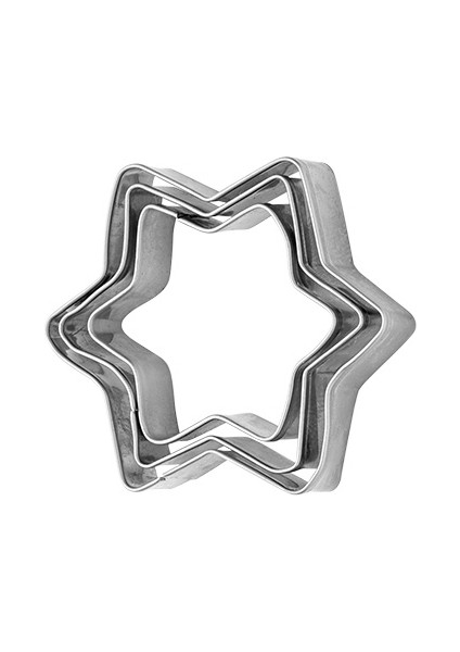 Yıldız Kurabiye Kalıbı 3 Boy Paslanmaz Çelik Bisküvi Kurabiye Kalıbı L-00811 Bpa Içermez modelleri